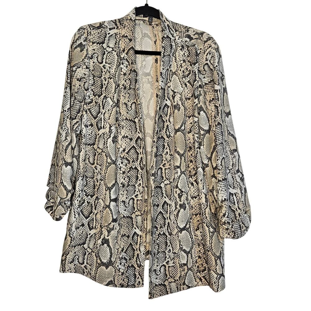 The Limited Lexie Snakeskin Print Open front blazer jacket size 2X